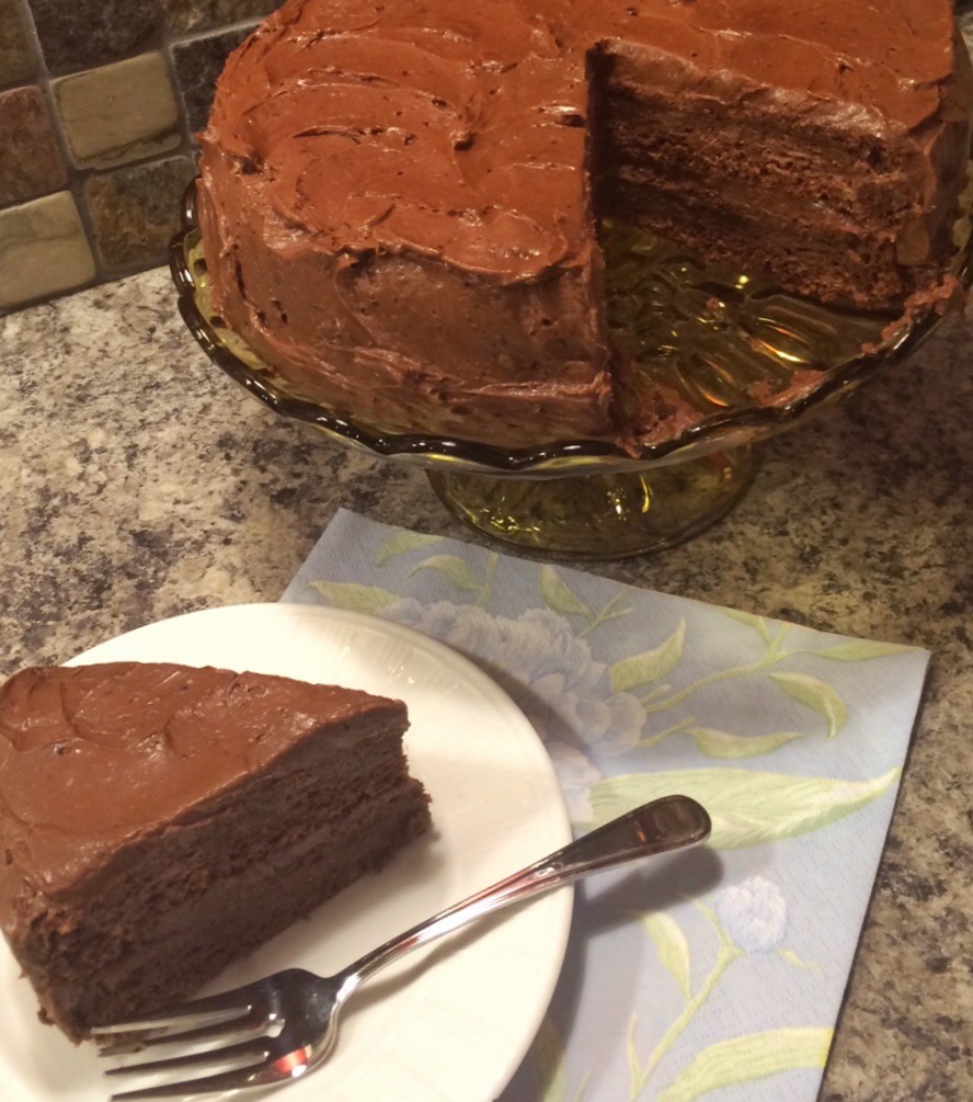 John Whaite's Chocolate chiffon cake with salted caramel butter cream  recipe | BBC Good Food