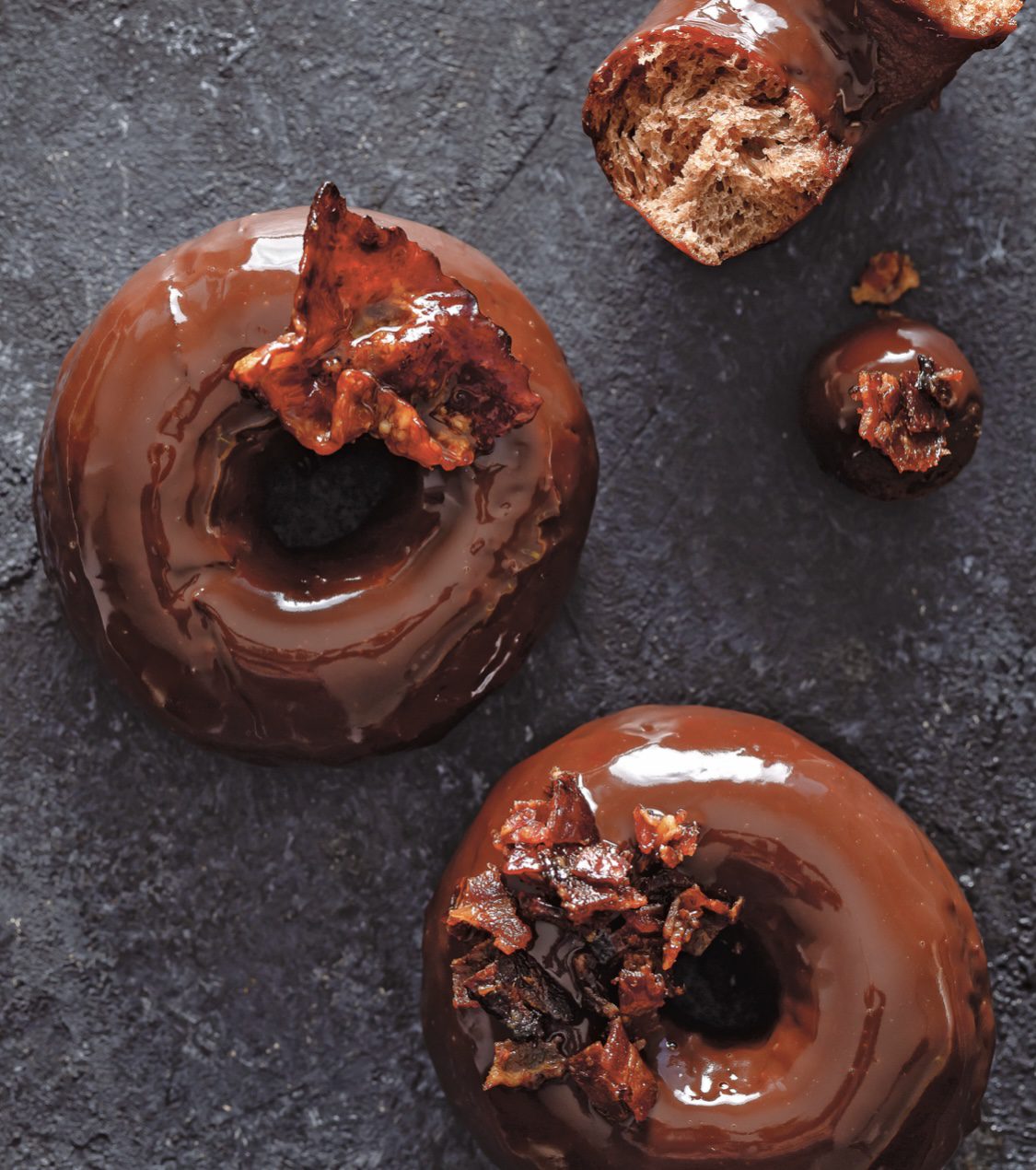 Glazed Bacon Chocolate Donuts Cool Food Dude